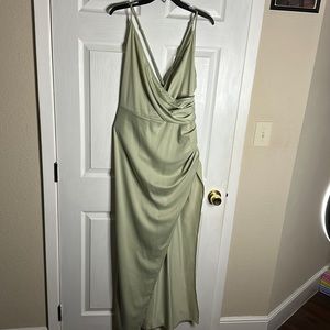 Sage green long dress